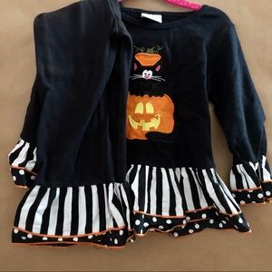 Ann Loren Halloween Pants outfit girls sz 2/3T EUC